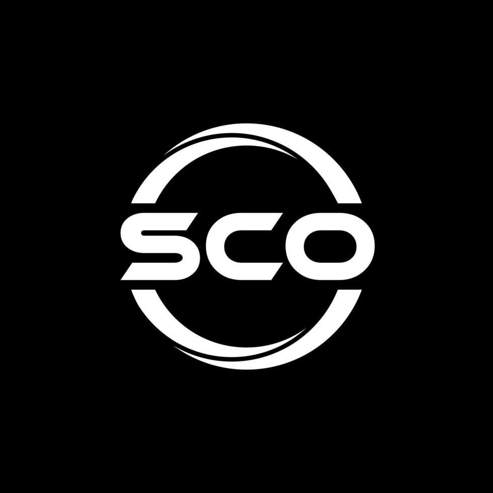 sco-Brief-Logo-Design in Abbildung. Vektorlogo, Kalligrafie-Designs für Logo, Poster, Einladung usw. vektor