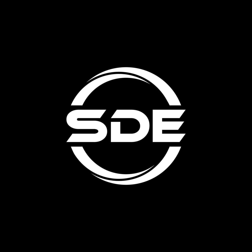 sde brev logotyp design i illustration. vektor logotyp, kalligrafi mönster för logotyp, affisch, inbjudan, etc.