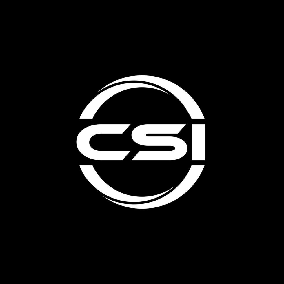 csi brev logotyp design i illustration. vektor logotyp, kalligrafi mönster för logotyp, affisch, inbjudan, etc.