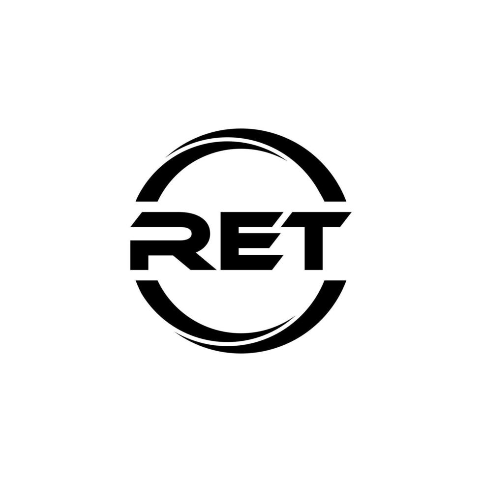 ret-Brief-Logo-Design in Abbildung. Vektorlogo, Kalligrafie-Designs für Logo, Poster, Einladung usw. vektor