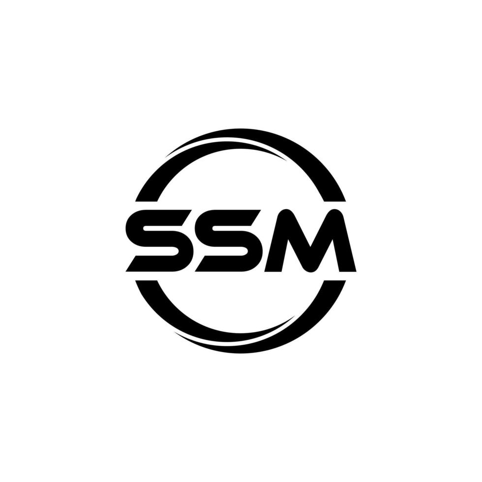 ssm-Brief-Logo-Design in Abbildung. Vektorlogo, Kalligrafie-Designs für Logo, Poster, Einladung usw. vektor