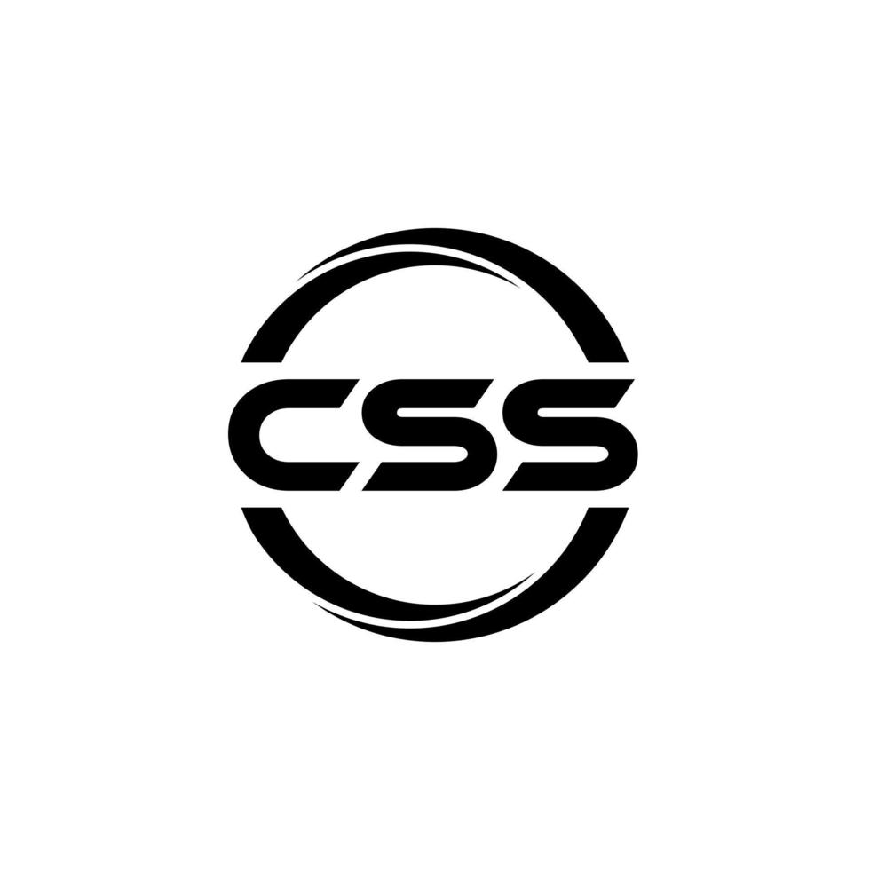 CSS-Brief-Logo-Design in Abbildung. Vektorlogo, Kalligrafie-Designs für Logo, Poster, Einladung usw. vektor