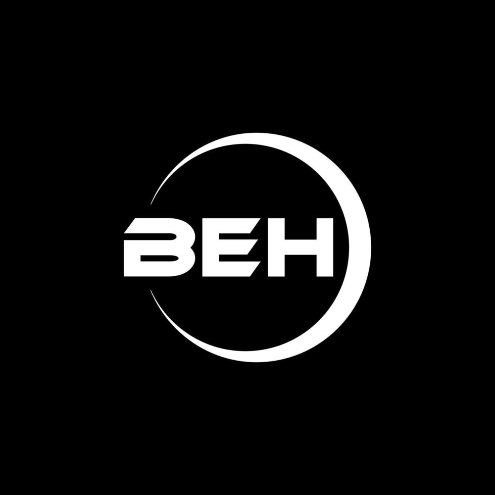 beh-Brief-Logo-Design in Abbildung. Vektorlogo, Kalligrafie-Designs für Logo, Poster, Einladung usw. vektor