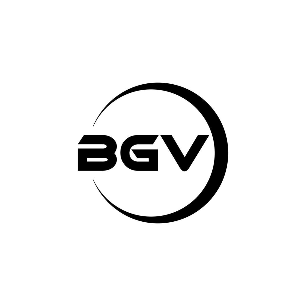 bgv brev logotyp design i illustration. vektor logotyp, kalligrafi mönster för logotyp, affisch, inbjudan, etc.