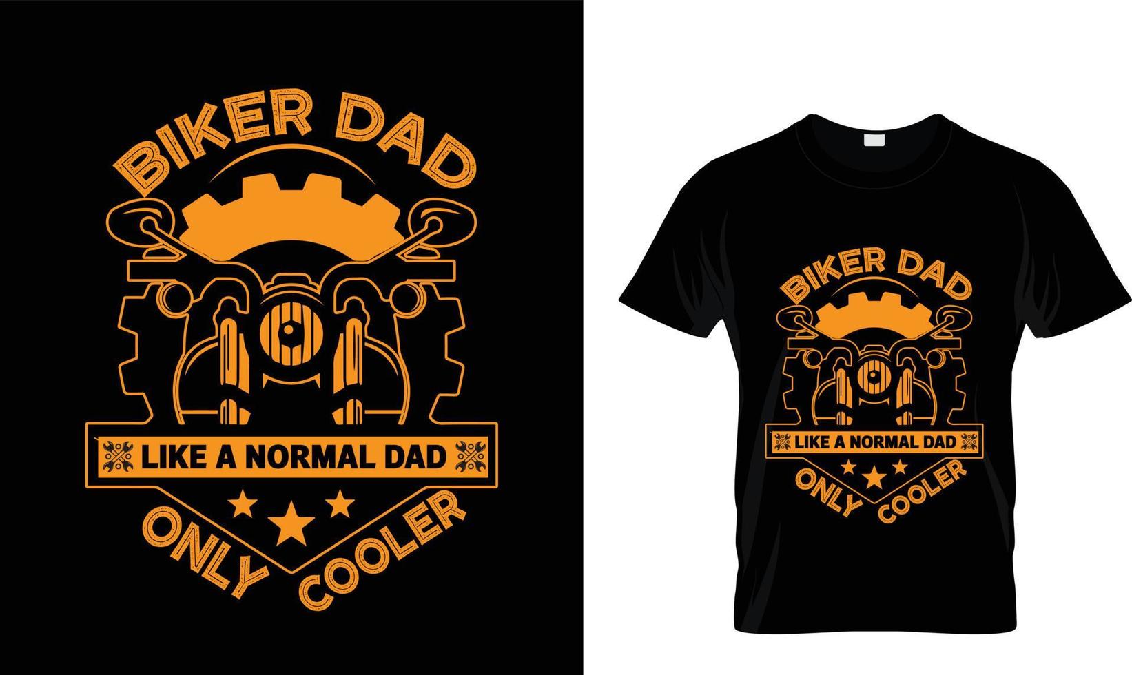 Biker-Vater wie ein normaler Vati-Coller-T-Shirt-Design vektor