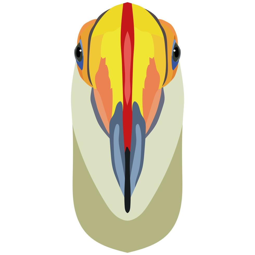 toucan fågel huvud. ljus porträtt är avbildad på en vit bakgrund. vektor grafik.