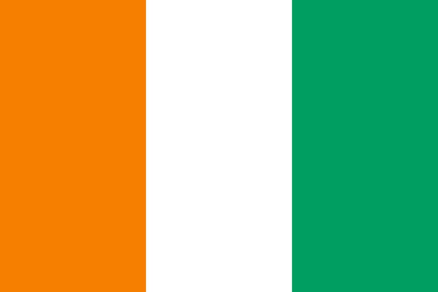cote d'ivoire flagga enkel illustration för självständighetsdagen eller valet vektor