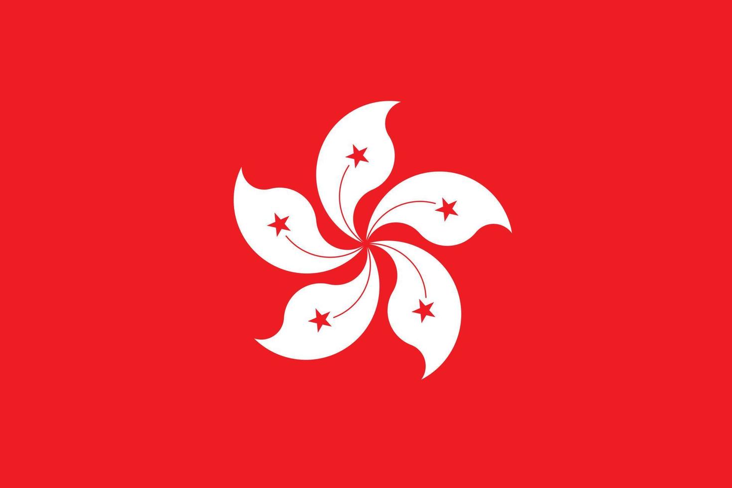 hong kong flagga enkel illustration för oberoende dag eller val vektor