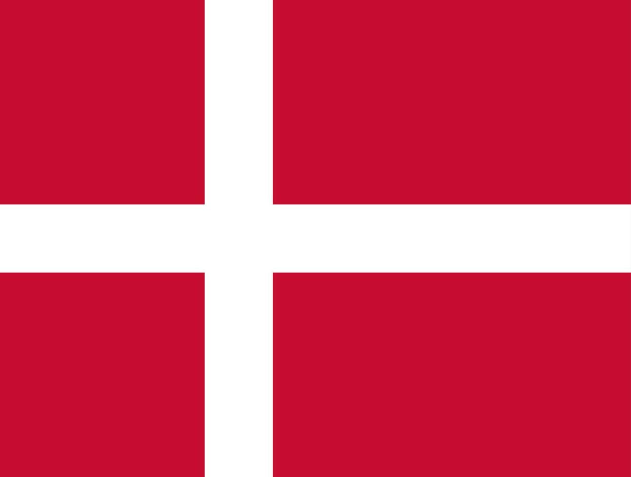 Dänemark-Flagge einfache Illustration für Unabhängigkeitstag oder Wahl vektor