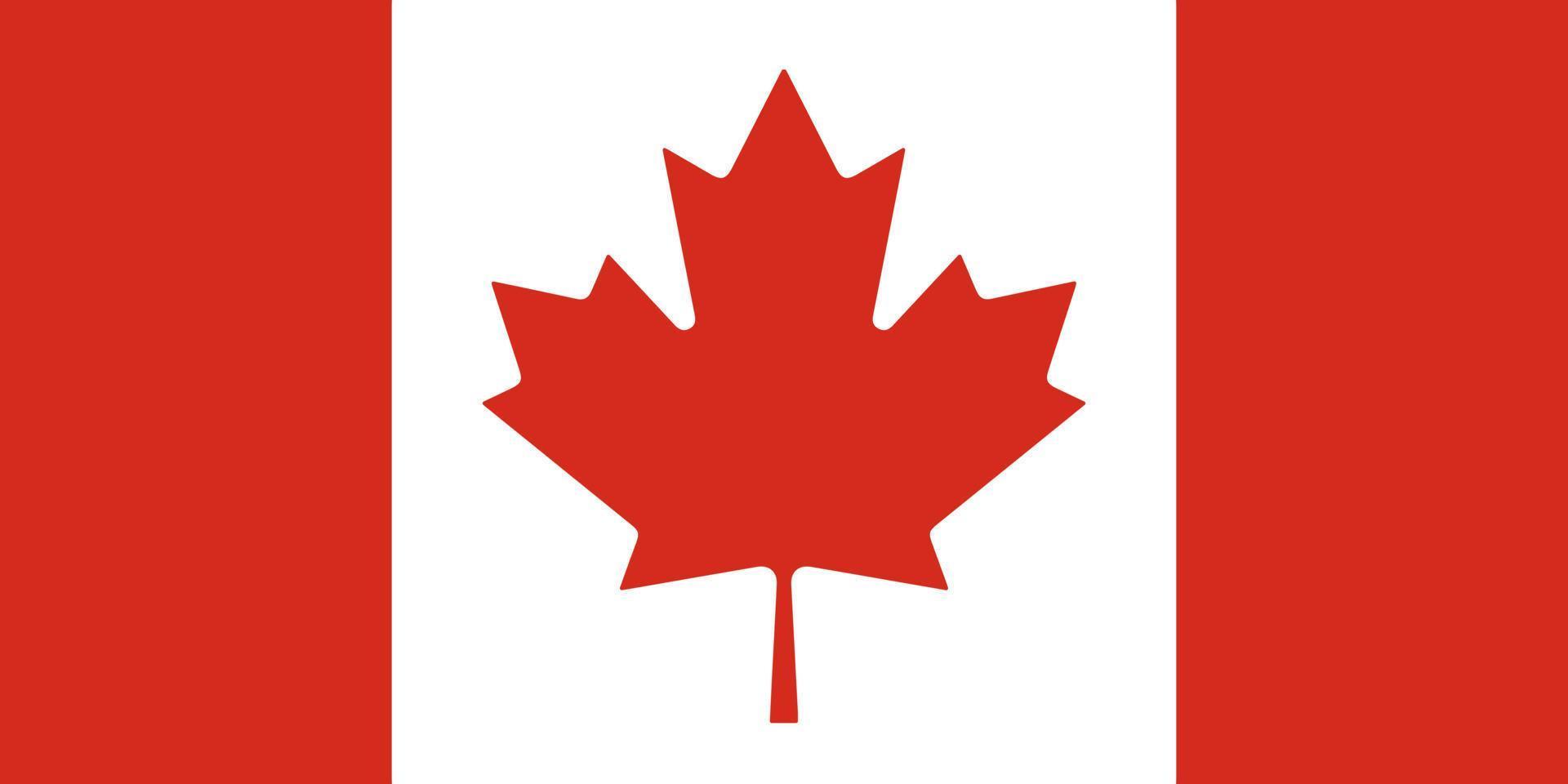 kanada-flagge einfache illustration für unabhängigkeitstag oder wahl vektor
