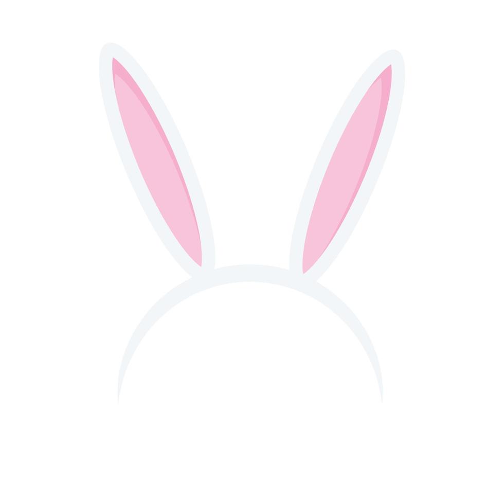 påsk kanin öron pannband ikon isolerat på vit bakgrund. platt tecknad serie påsk kort design element. vår hare öra tillbehör vektor