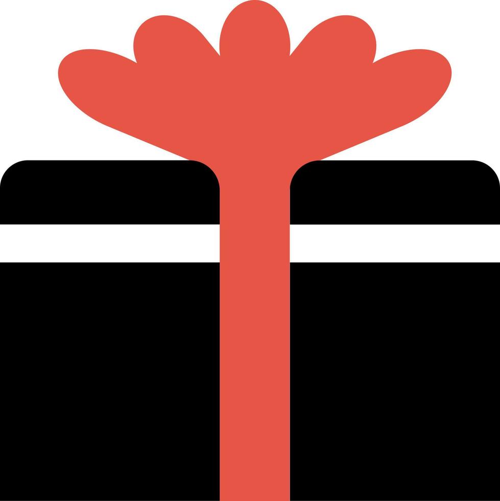 geschenkbox-symbol, festliche geschenkbox, rote verpackung und gelbes band, geschlossen und offen mit hellem konfetti vektor