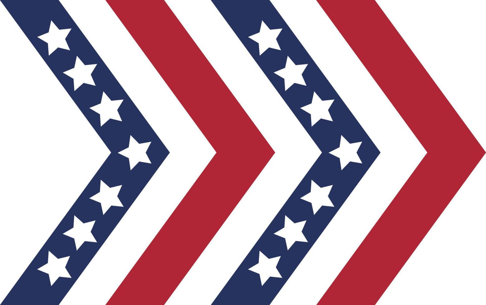 Pfeil der US-Flagge, Pfeil der amerikanischen Flagge, vektor