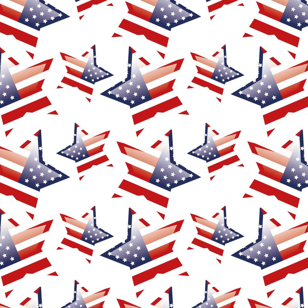 Hintergrund der Flaggen der Vereinigten Staaten in Form Sterne vektor