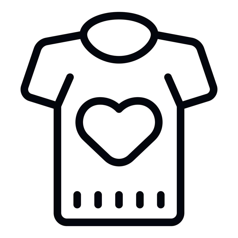 Shirt-Design-Symbol Umrissvektor. Top-Uniform vektor