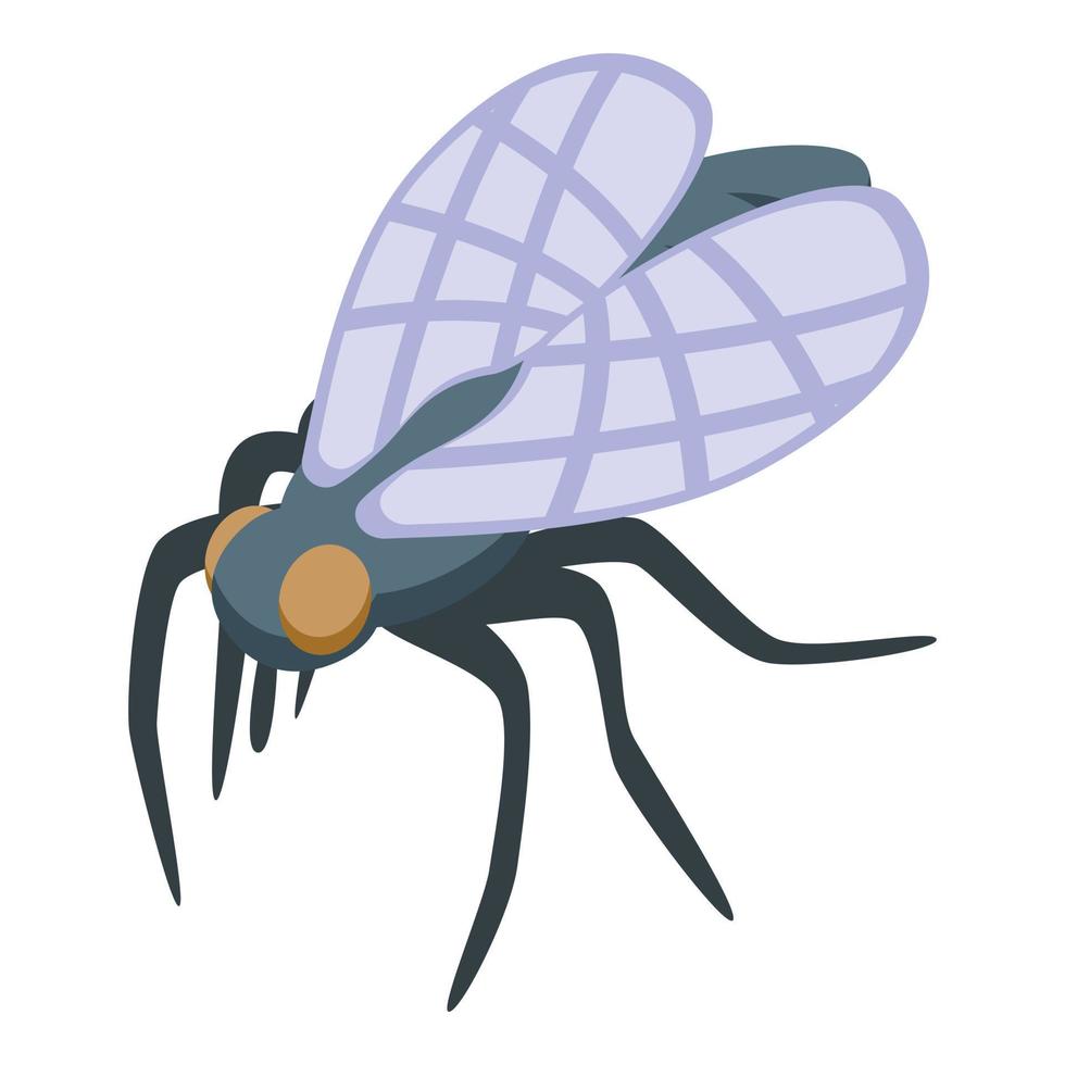 Fliegen-Insekten-Symbol isometrischer Vektor. Biologie Fehler vektor