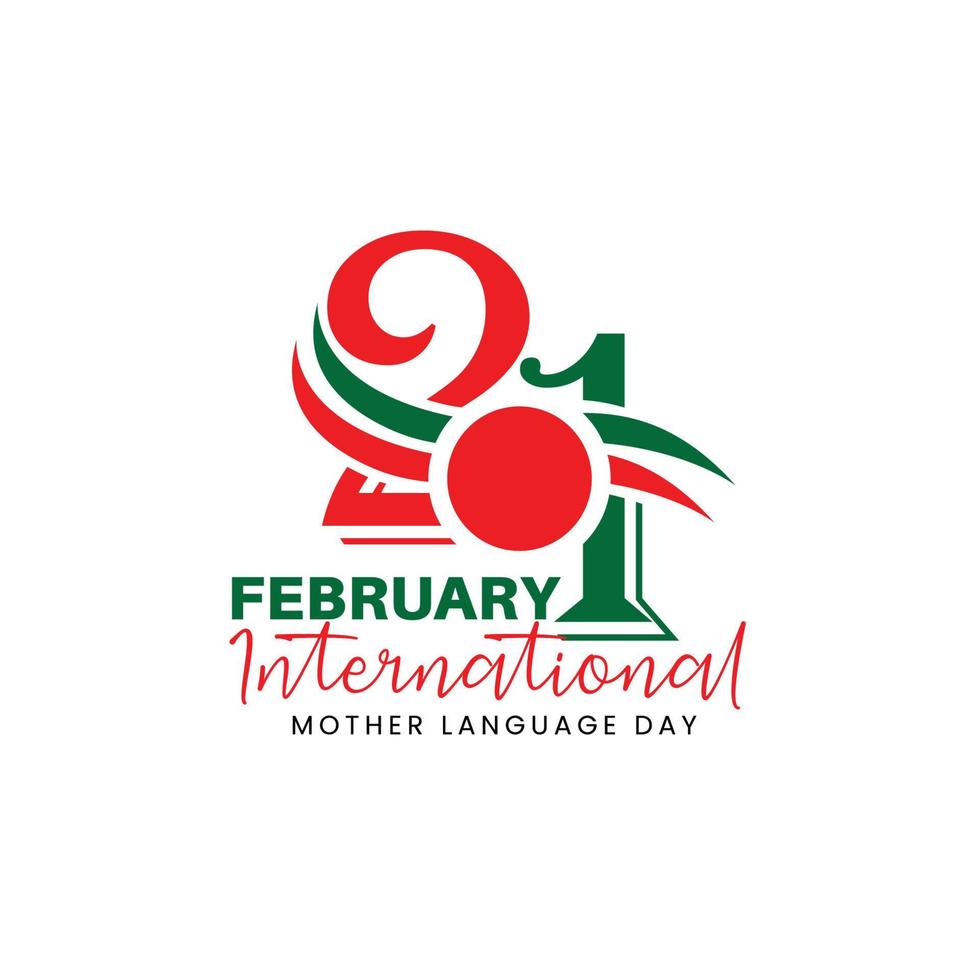 21. Februar Internationaler Tag der Muttersprache vektor