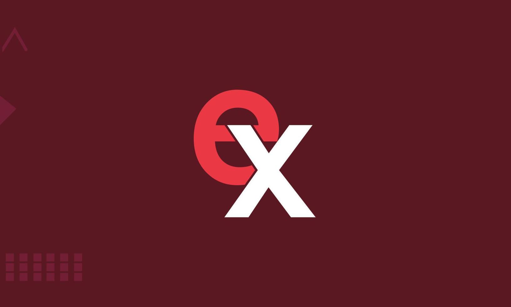 alphabet buchstaben initialen monogramm logo ex, xe, e und x vektor