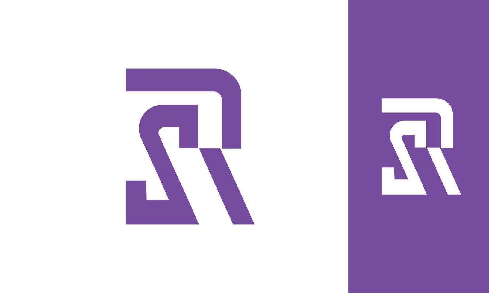 alphabet buchstaben initialen monogramm logo sr, rs, s und r vektor