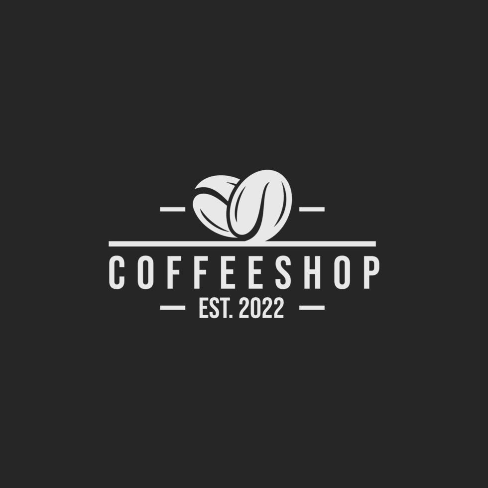 kaffe affär logotyp design vektor