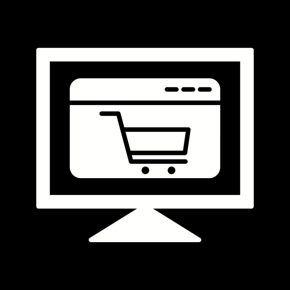 E-Commerce-Website-Vektorsymbol vektor