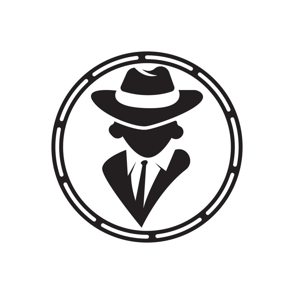 Gentleman Icon Vektor Modeboutique und Designsymbol