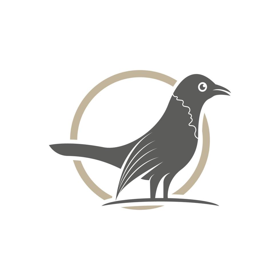 elegantes vogellogo-ikonendesign und -symbol vektor