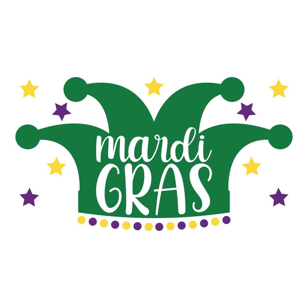 mardi gras karneval, filigran calligraphic font med traditionell symbol av mardi gras - fleur de lis, elegant fint logotyp med hälsning slogan vektor