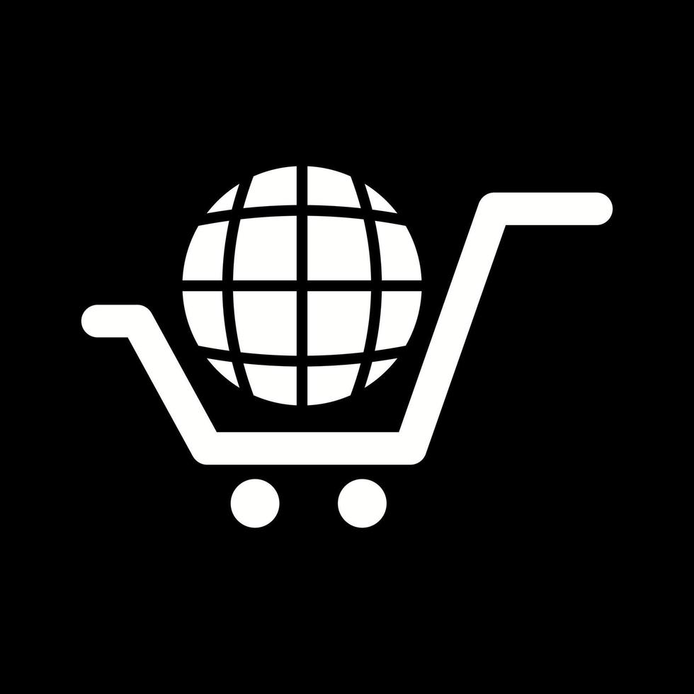 globales Shopping-Vektorsymbol vektor