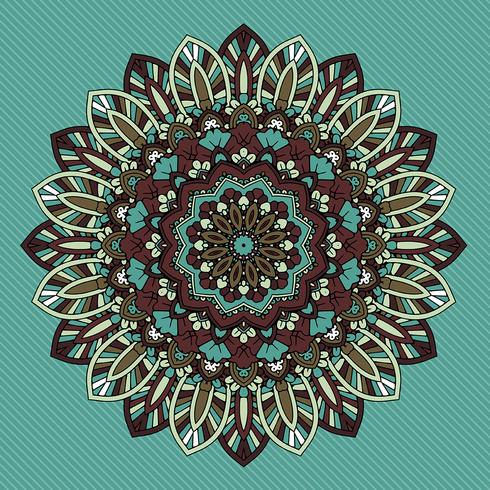 Dekoratives Mandala-Design im Retro-Stil vektor