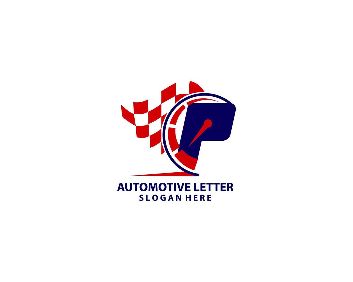 hastighetsmätare p logotyp och vektor ikoner, unik och modern