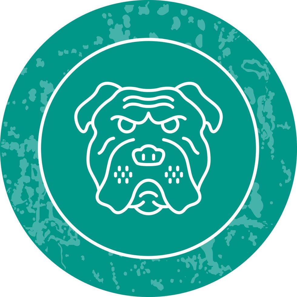 Bulldogge-Vektor-Symbol vektor