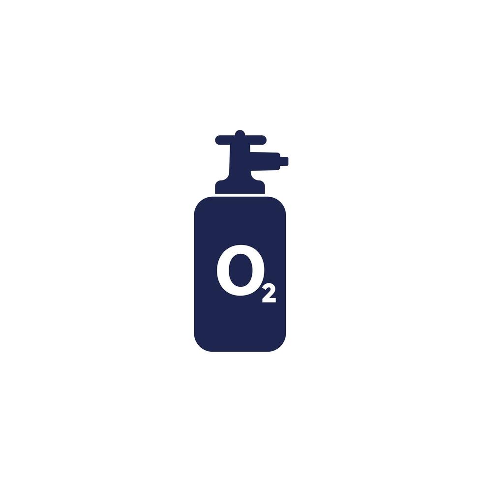 Symbol für Sauerstofftank oder Flasche vektor