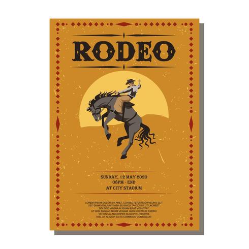 rodeo flyer vektor