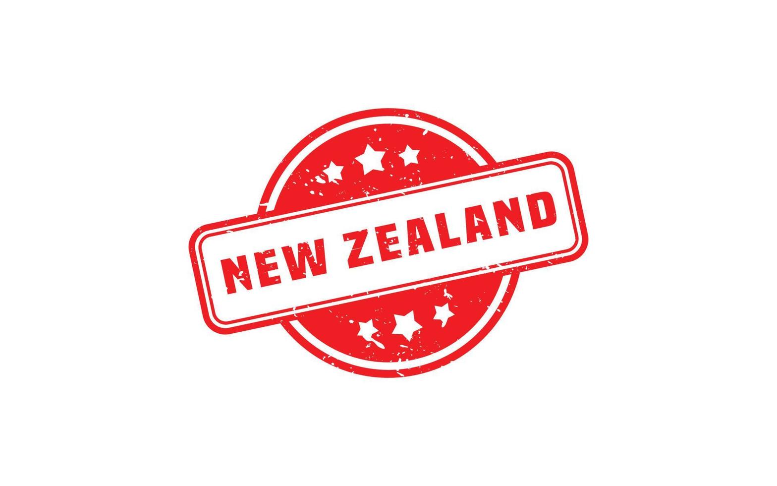 Neuseeland-Stempelgummi mit Grunge-Stil auf weißem Hintergrund vektor