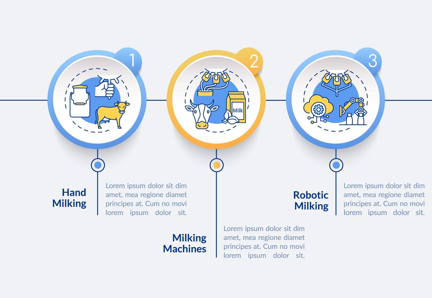 Infografikschablone des Kuhmelkvektors vektor