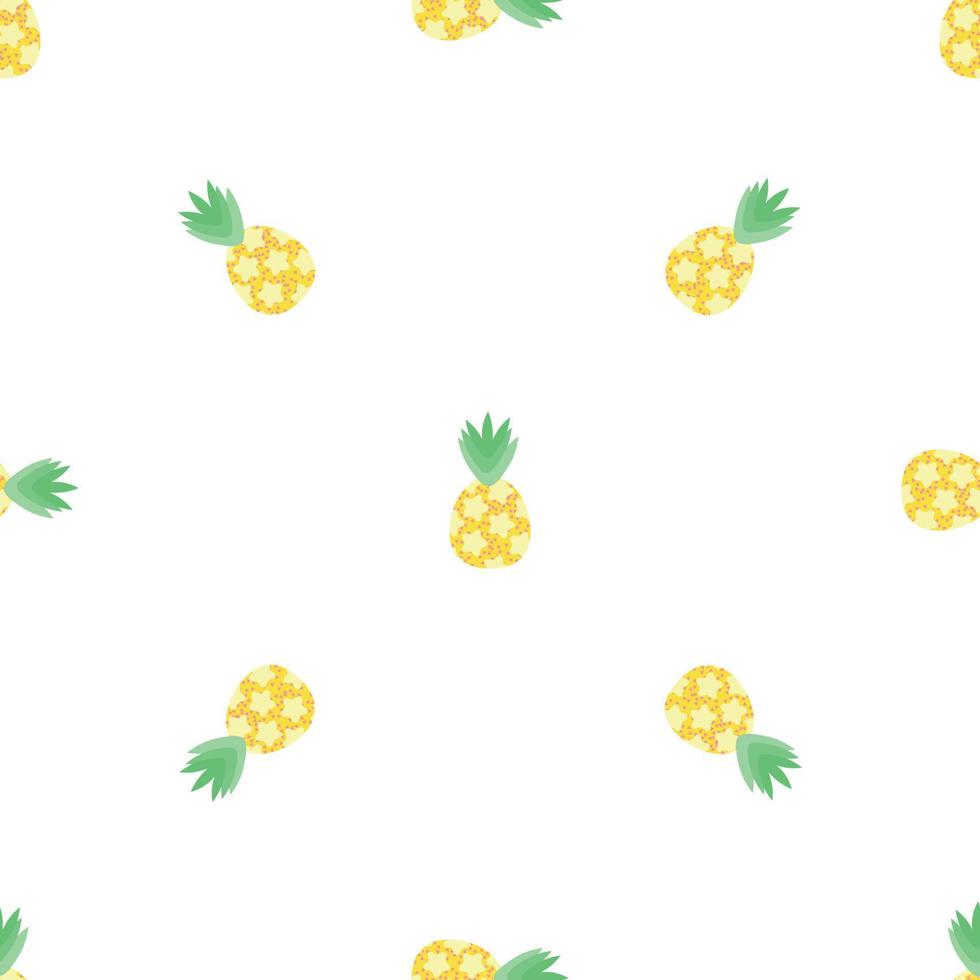 ananas frukt mönster sömlös vektor