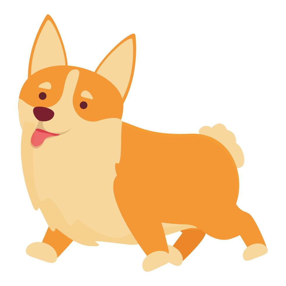 corgi hund ikon tecknad serie vektor. söt sällskapsdjur vektor