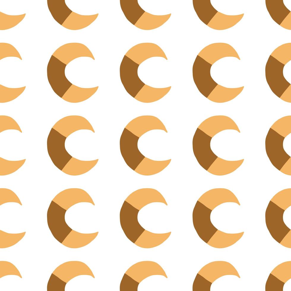 Vektor nahtloses Muster, Textur Hintergrund. handgezeichnete, orange, braune, weiße Farben.