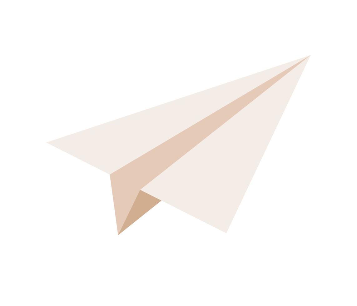 papper luft plan flygande. origami papper plan ikon. flygplan tecken. vektor platt illustration