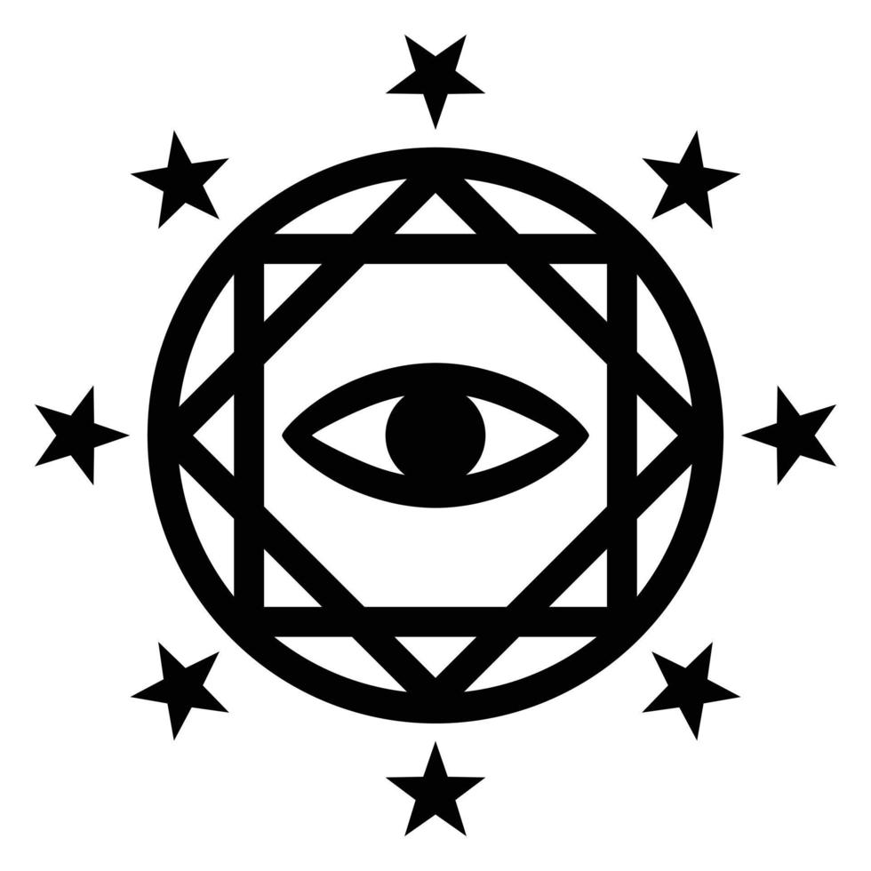 illuminati symbol estetisk tatto design vektor