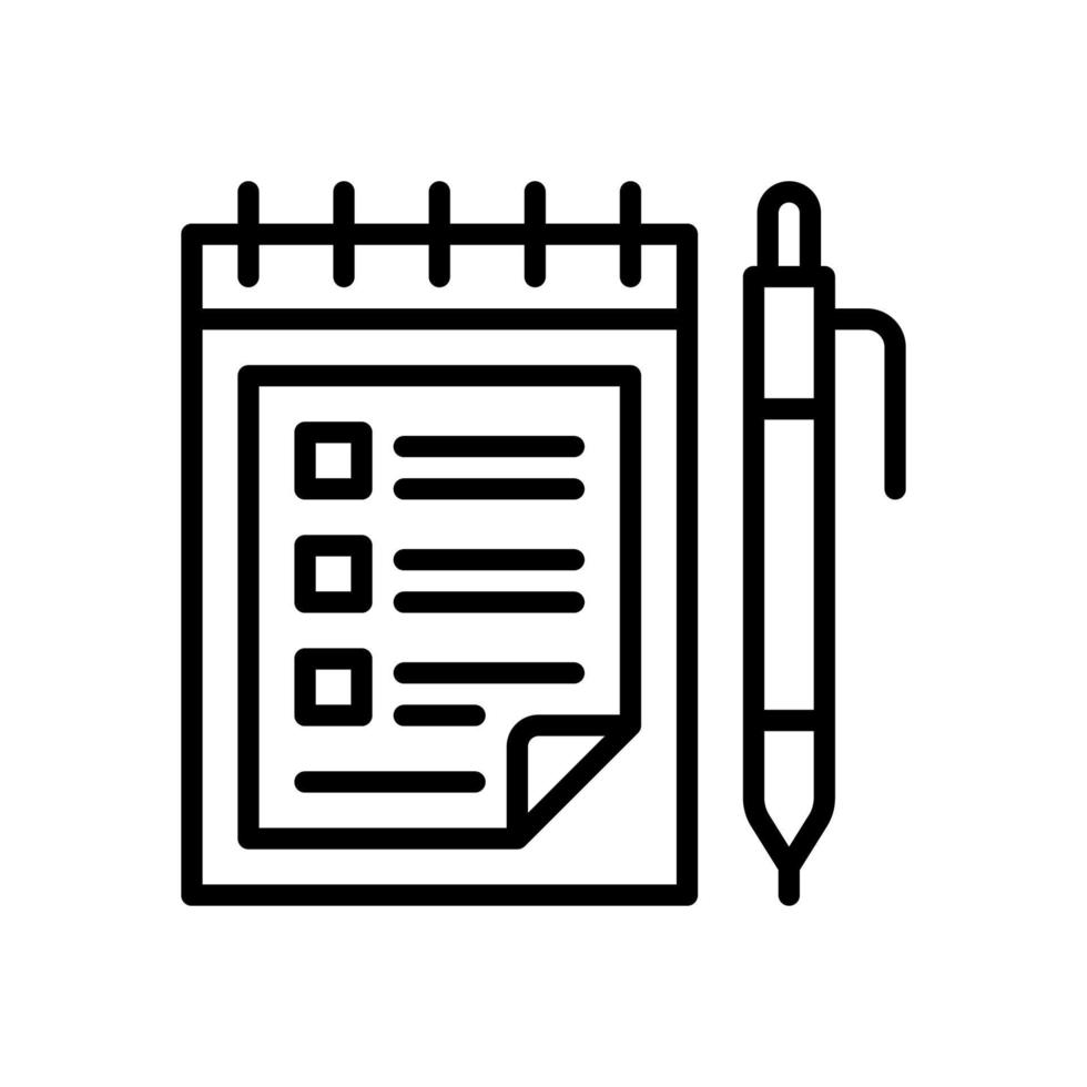 anteckningsbok ikon för din hemsida, mobil, presentation, och logotyp design. vektor
