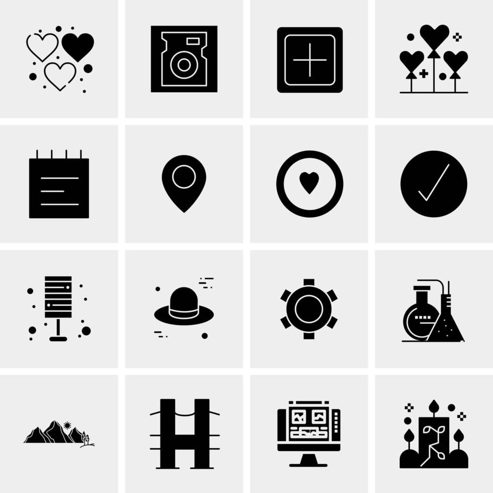 16 universelle Business-Icons Vektor kreative Icon-Illustration zur Verwendung in Web- und Mobilprojekten