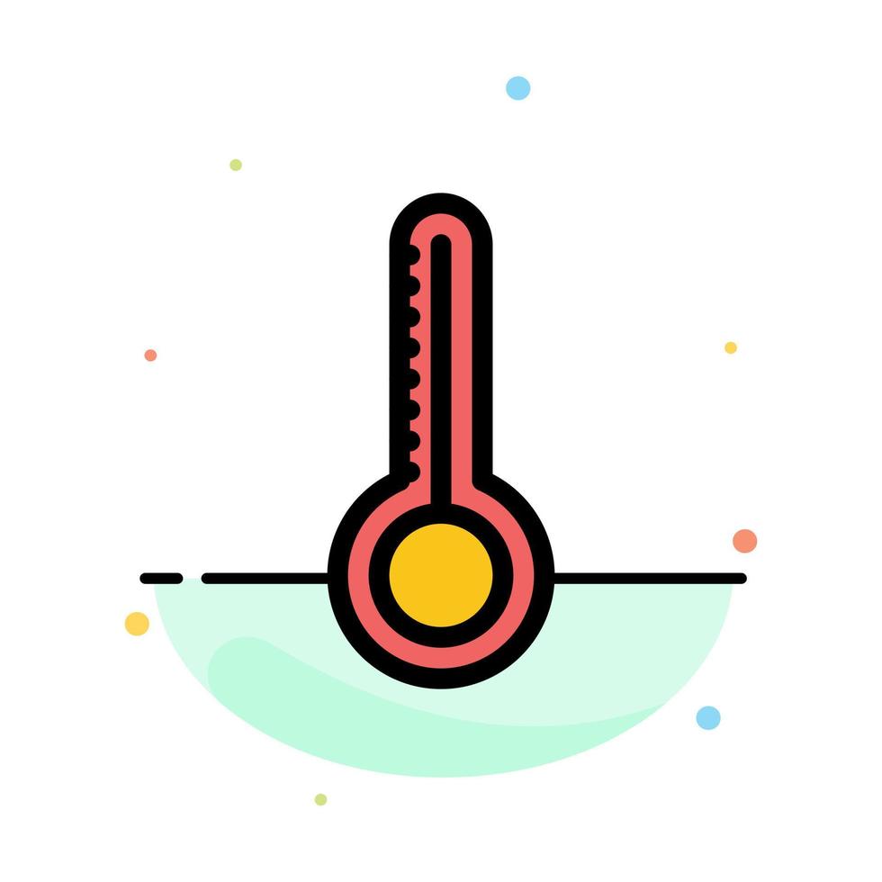 temperatur thermometer wetter abstrakte flache farbsymbolvorlage vektor
