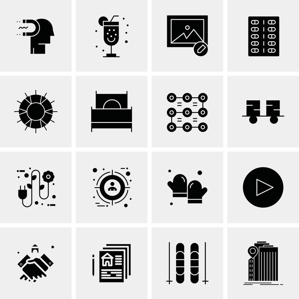 16 universelle Business-Icons Vektor kreative Icon-Illustration zur Verwendung in Web- und Mobilprojekten