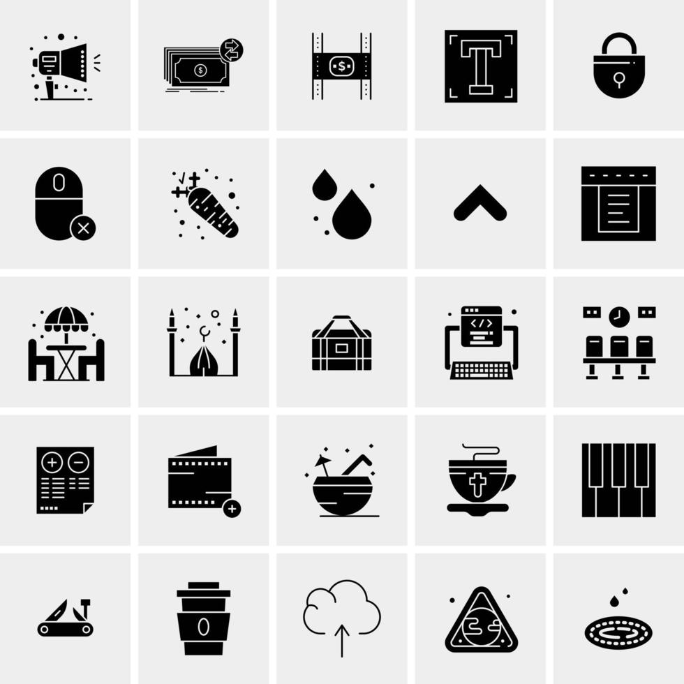 25 universelle Business-Icons Vektor kreative Icon-Illustration zur Verwendung in Web- und Mobilprojekten