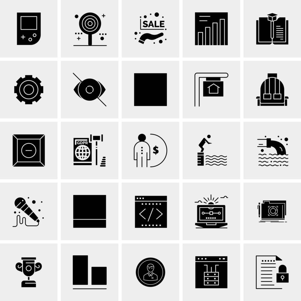 25 universelle Business-Icons Vektor kreative Icon-Illustration zur Verwendung in Web- und Mobilprojekten