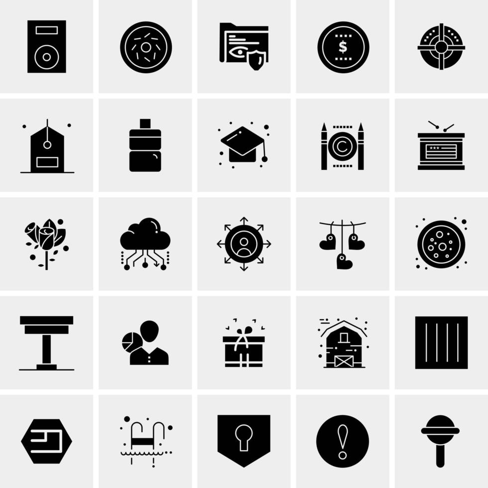 25 universelle Business-Icons Vektor kreative Icon-Illustration zur Verwendung in Web- und Mobilprojekten