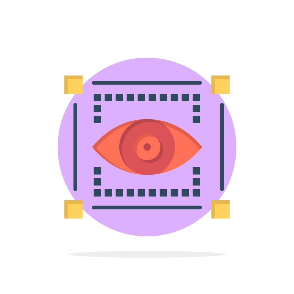 visuell se skiss öga abstrakt cirkel bakgrund platt Färg ikon vektor