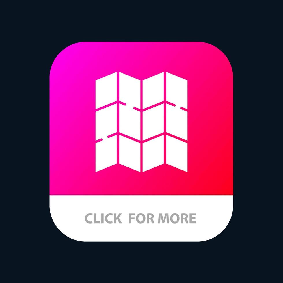 Karta plats motivering mobil app knapp android och ios glyf version vektor